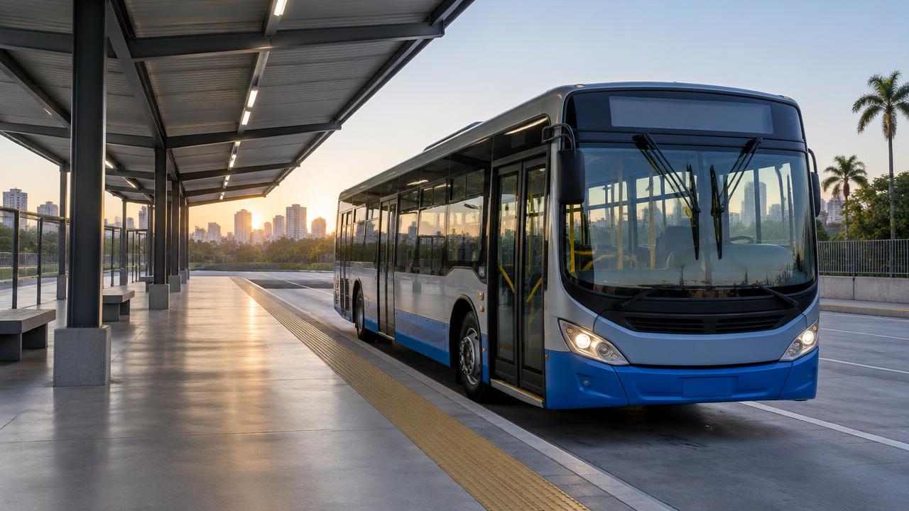 Imagem ilustrativa: ônibus ou terminal de transporte público