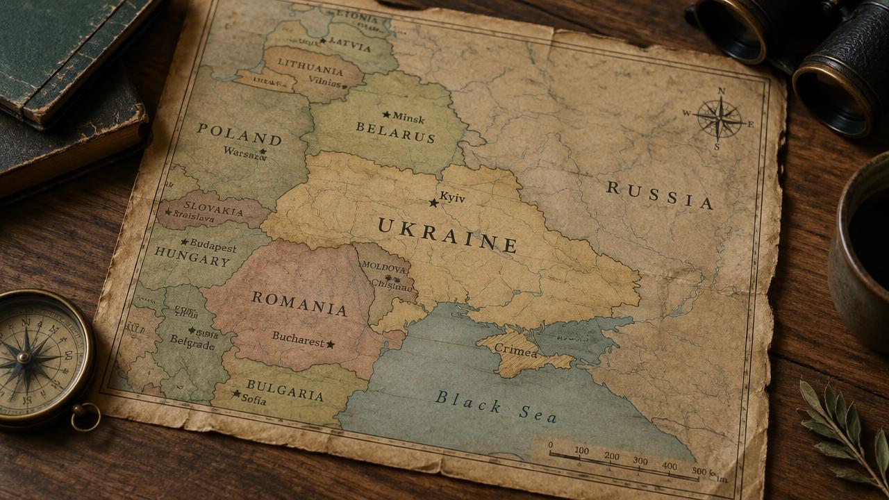 Imagem ilustrativa: mapa da europa oriental